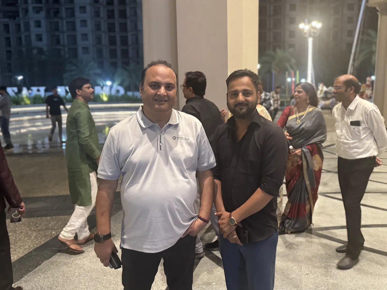 Rahul Awasthi at an evening networking event outdoors